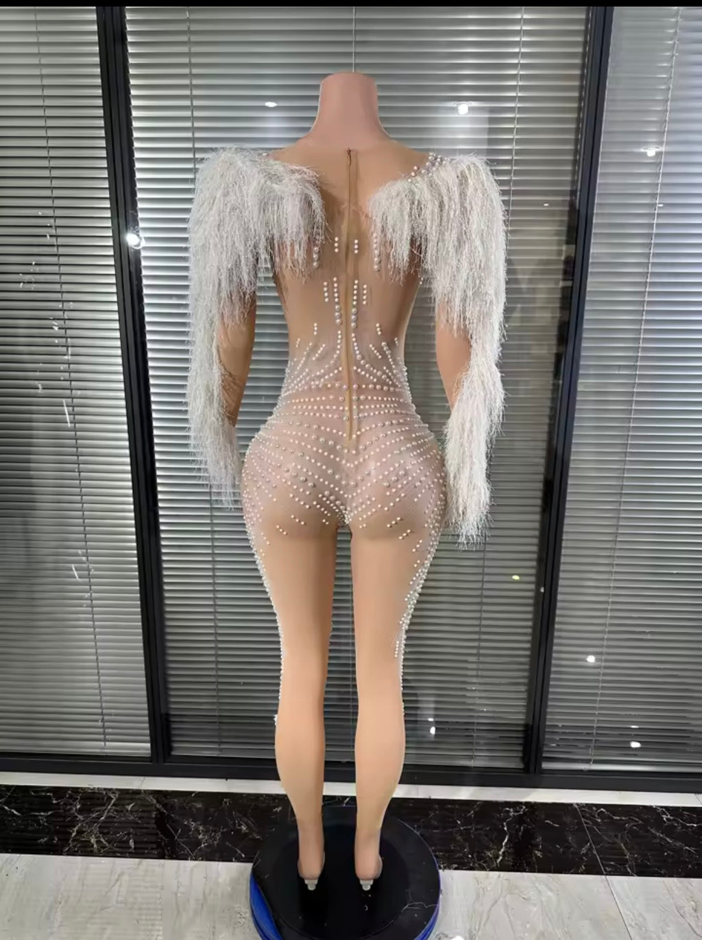 SimAllure Crystal Wing Bodysuit