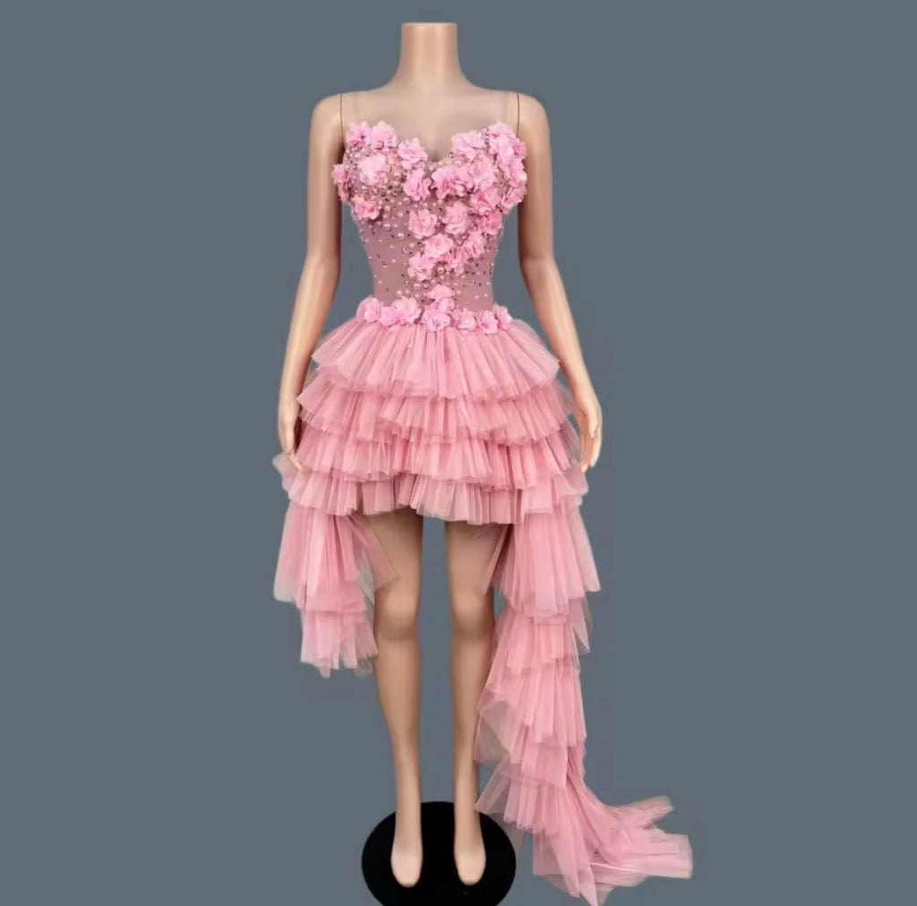 The Garden Muse Hi-Low Mini Dress