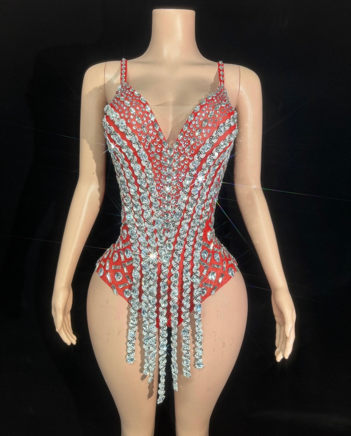 Ruby Royale Crystal Bodysuit