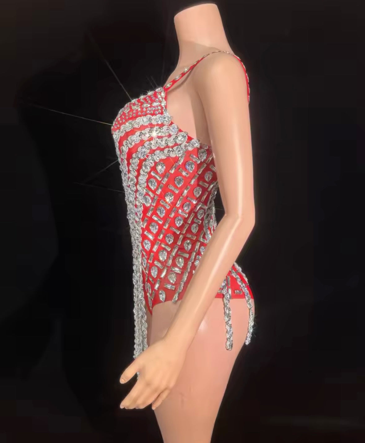 Ruby Royale Crystal Bodysuit