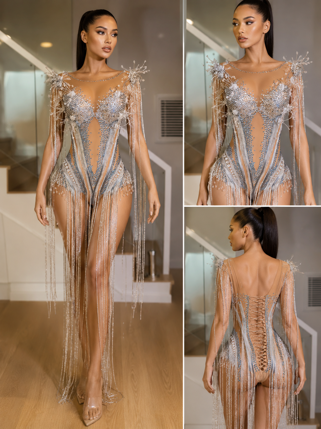 Diamond Drip Goddess Couture Bodysuit