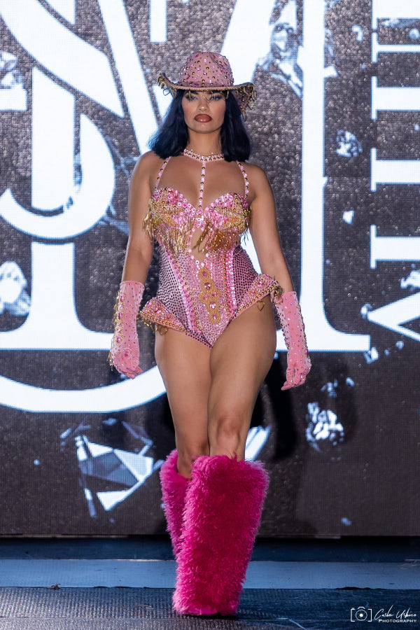 Pink Stardust Showgirl Bodysuit