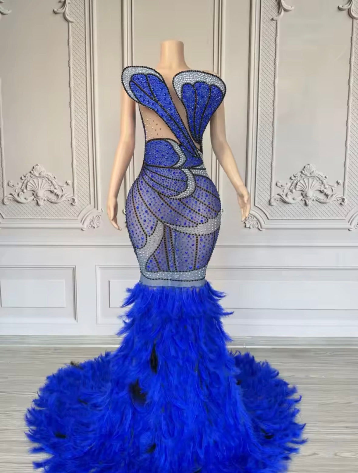 The Sapphire Sovereign Couture Gown