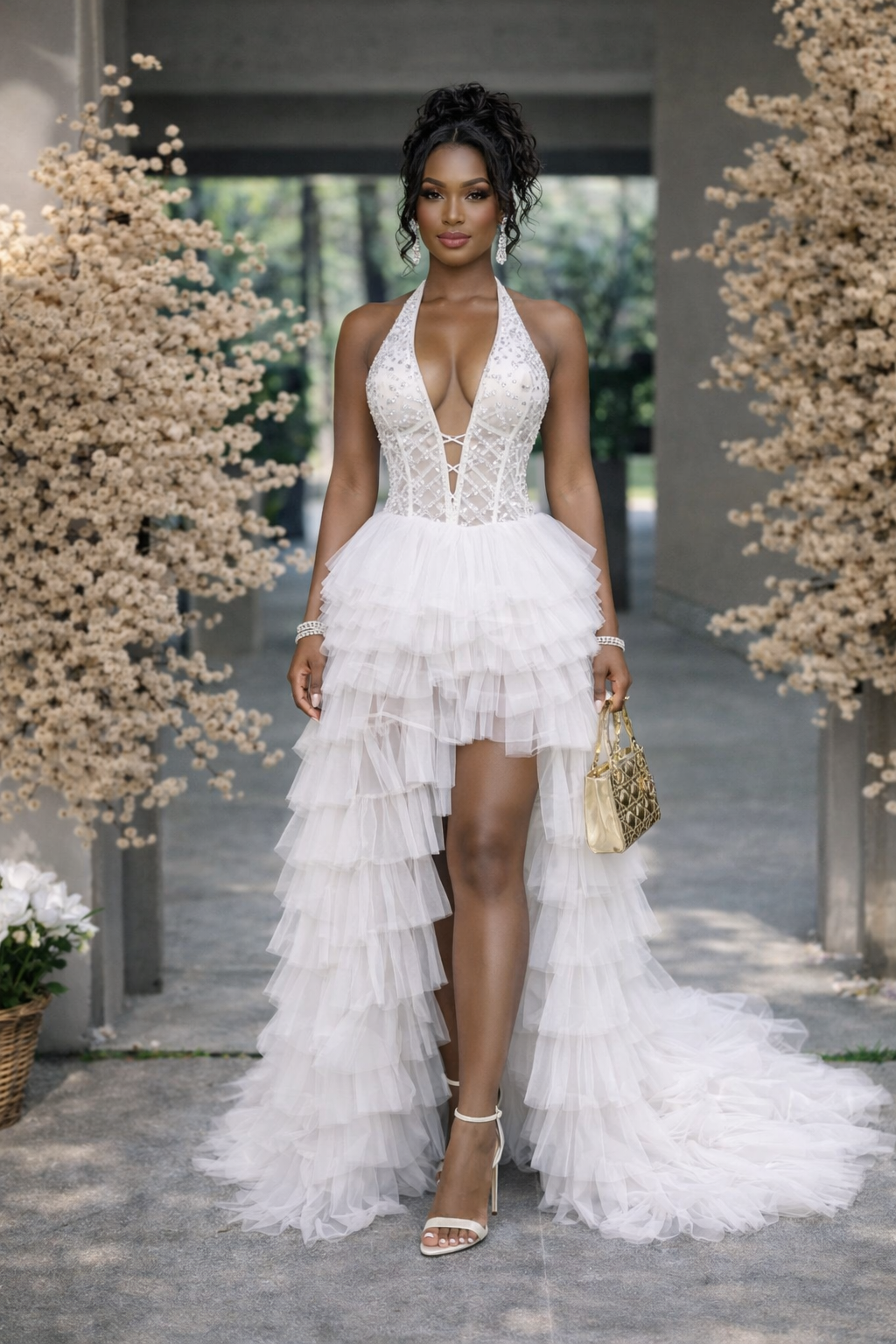 Midnight Allure Tulle Gown