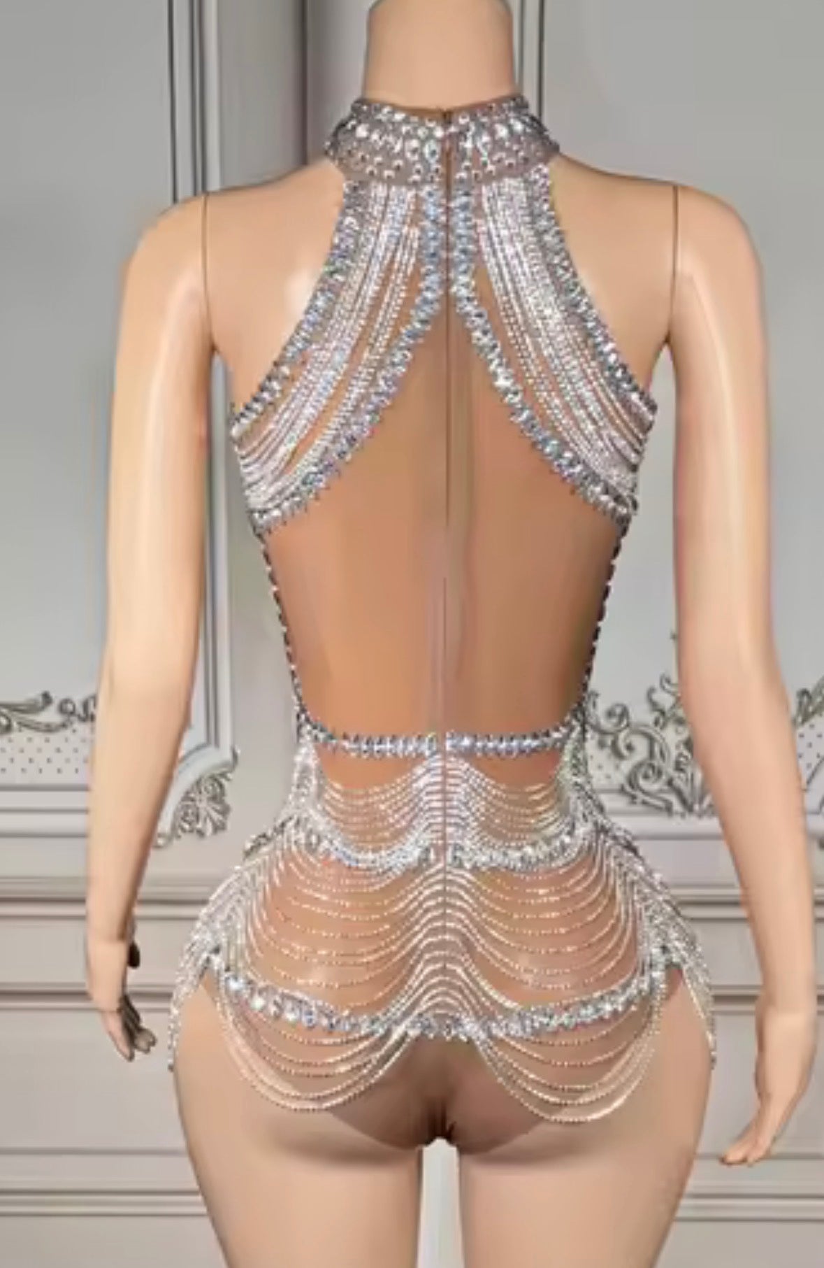The Crystal Cascade Couture Dress