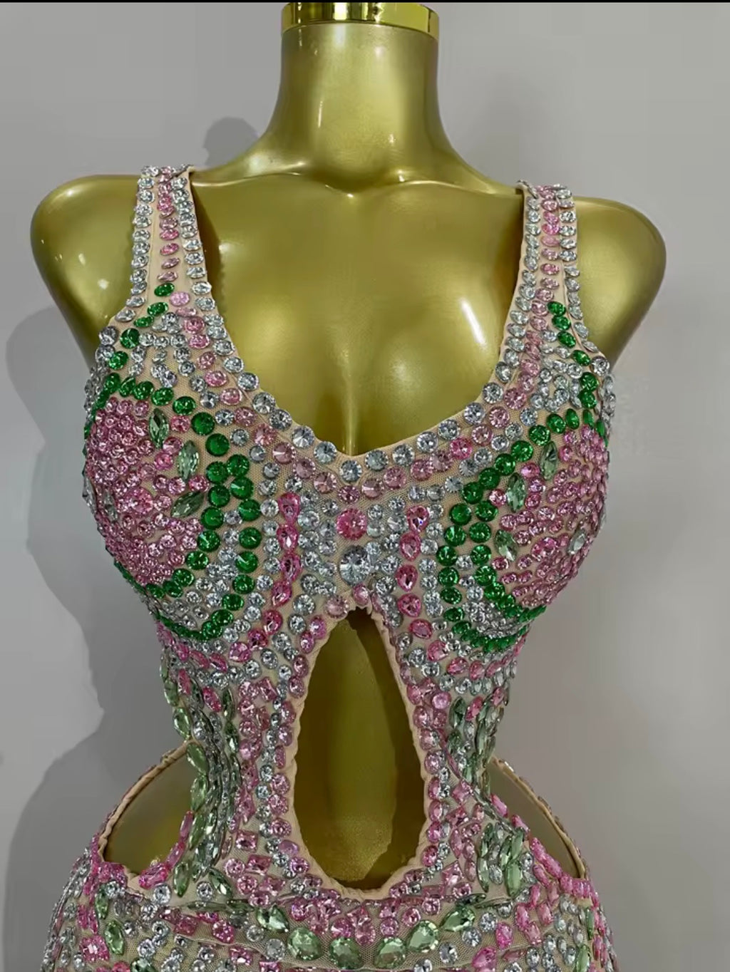Vegas Rosé Crystal Bodysuit 🍾
