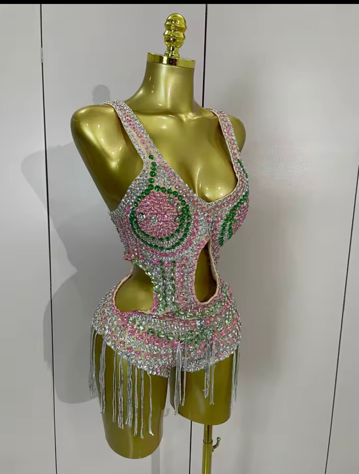 Vegas Rosé Crystal Bodysuit 🍾