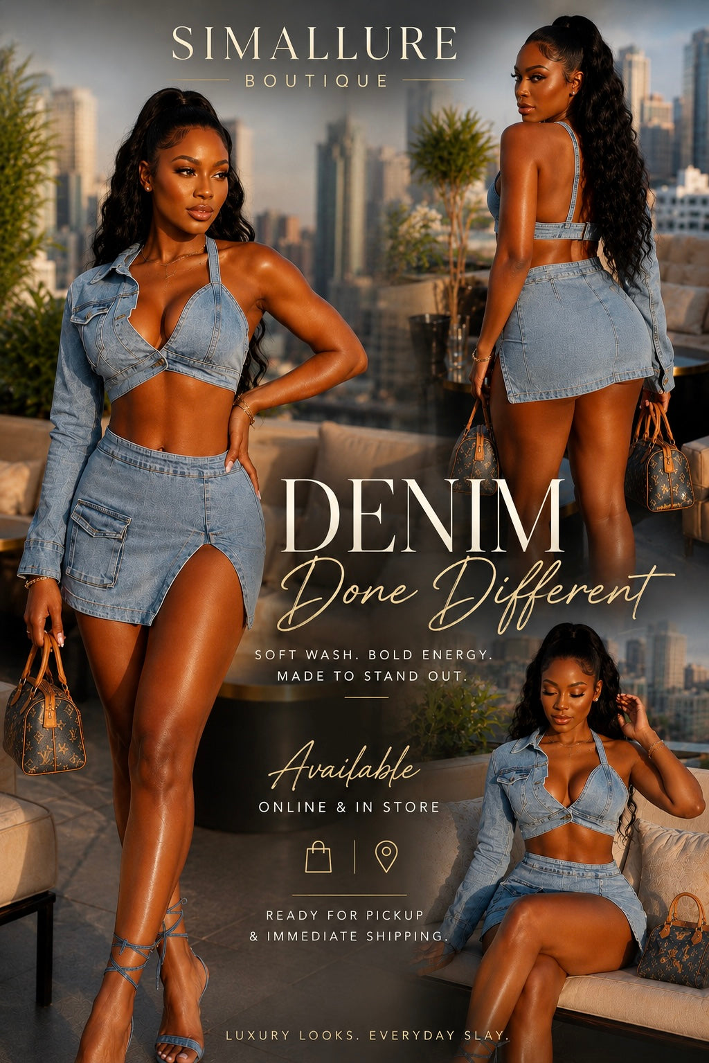 Skyline Muse Denim Set