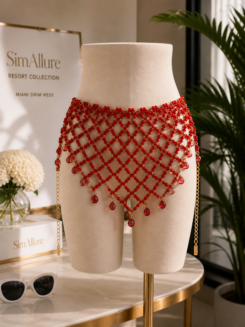 Rouge Drip Convertible Beaded Harness