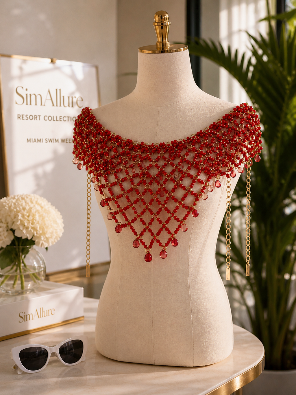 Rouge Drip Convertible Beaded Harness