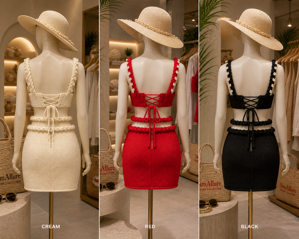 Scarlet Tide Knit Resort Set