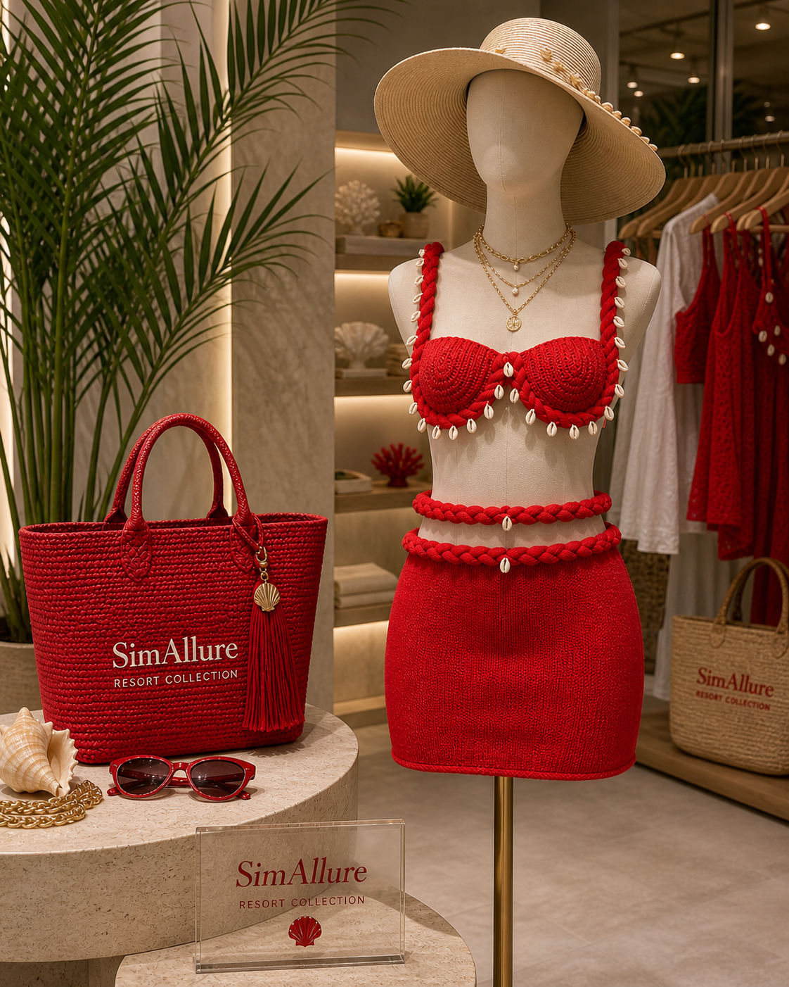 Scarlet Tide Knit Resort Set