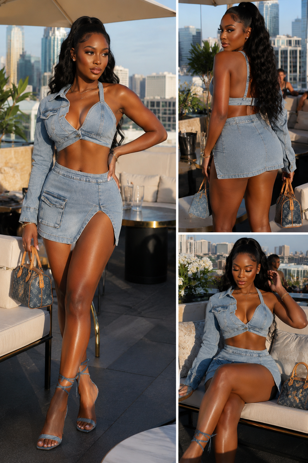 Skyline Muse Denim Set