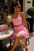 The Madison Collar Skort Set – Pink