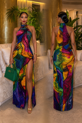 The St. Lucia Luxe Crystal Maxi Dress